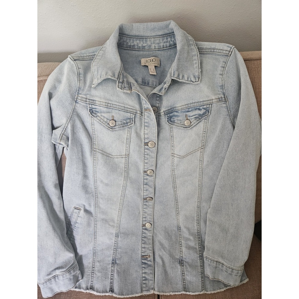 Light Wash - Denim Jacket/Shirt - Logo - Size 4
